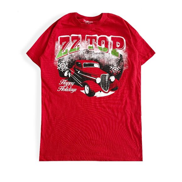 🧡 Secondhand ZZ Top, Holiday Band Tee / Christmas T-Shirt - Picture 1 of 3